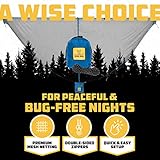 Wise Owl Outfitters Hammock Bug Net - The SnugNet Mosquito Net for Hammocks - Premium Quality, Mesh Hammock Netting w/Double-Sided Zipper - Essential Camping Gear, Blue