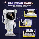 JUIARA Astronaut Star Galaxy Projector - Space Starry Night Light Nebula Ceiling Projection Lamp with Timer and Remote, for Kids Adults for Bedroom, Gaming Room, Room Decor