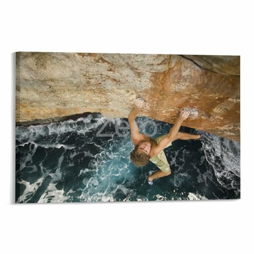 TRHBNNI Chris Sharma Rock Climber Poster1 Canvas Painting Posters And Prints Wall Art for Living Room Bedroom Decor 36x24inch(90x60cm)