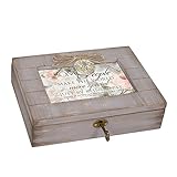 Cottage Garden Make World Special Natural Taupe Wood Locket Music Box Plays How Great Thou Art