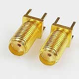 10pcs/lot Gold Plated 13mm Tooth SMA Female Jack Panel Mount Long PCB Solder Straight SMA PCB Mount Connector Adapter