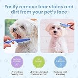 Dog Face Comb, Flea Comb for Dogs, Fine Tooth Tear Stain Remover, Removes Crust, Mucus, and Stains, Face Brush for Poodles & Other Breeds, Grooming Comb for Pets, Large + Small [We Love Doodles]