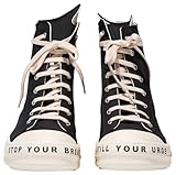 Rick Owens, Pre-loved Men's Ramone Hi Sneakers, 11, Black