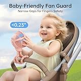 GUSGU Stroller Fan Clip on for Baby, Flexible Tripod & Rechargeable Battery, Small Personal Fan, Mini Portable Fan for Travel, Handheld, Car (Pink)