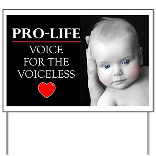 ProLife Voice For The Voiceless Yard Sign, Vinyl Lawn Sign