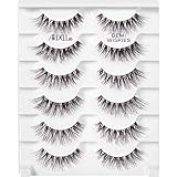 Ardell Demi Wispies Eyelashes - Black, The Original Feathered Lash Demi Lashes, Reusable Invisiband Strip Lashes, 6 Pairs, 1 Pack