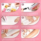 Vuteehy Roll on Wax Kit, Roll on Waxing Kit for hair removal, Waxing Kit for Women, Wax Roller Kit for All Skin Types, Wax Roller Waxing Kit for Men, with 2 Wax Cartridges & 50 Pcs Wax Strips