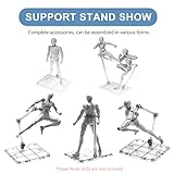 XISTEST Action Figure Stand, 8 PCS Assembly Action Figure Display Holder Base Doll Model Support Stand Compatible with HG RG SD SHF Gundam 1/144 Toy with Screwdriver Transparent