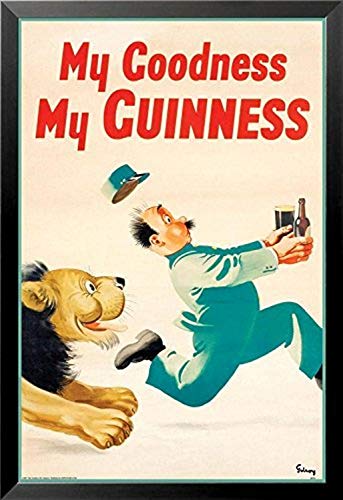 buyartforless Framed Guinness Beer My Goodness My Guinness by Gilroy 24x16 Advertising Art Print Poster Irish Stout Brew