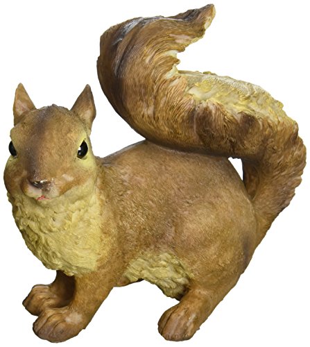 Design Toscano Scamper the Woodland Squirrel Outdoor Garden Statue, 7 Inch Tall, Cast Stone Resin, Brown Finish