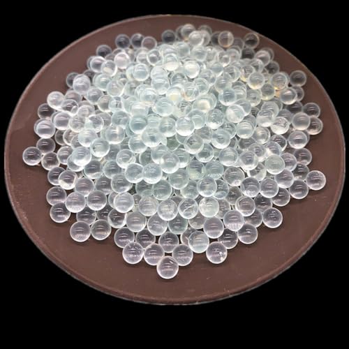 Round Glass Beads, Solid Glass Balls for Heating and Boiling Prevention Laboratory Clear Glass Boiling Stones, 6 mm Diameter, Approx 1000 Beads