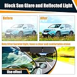 Veharvim 2 Pack Polarized Sun Visor Extender/ Extension with PC Lens and Side Sunshade, Anti-Glare, UV-Filtering for Car with Zipper Slider (Driver + Passenger Side), Upgraded UV400