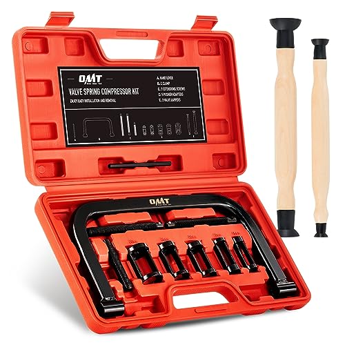Orion Motor Tech Valve Spring Compressor, 10pcs Valve Spring Removal Tool with Solid C Clamp, 5pcs Collet Pusher Adapters for Motorcycle, ATV, Car, Small Engine Vehicle Equipment