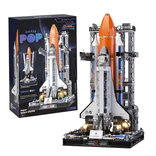 Super Space Shuttle Building Blocks Set 2226 Pieces, Extra Large Size 19.6“ Height Spaceplane, Expedition Collectible Shuttlecraft, Space Launch System Toy Ideal Present for 8+ Boys Girls & Adults