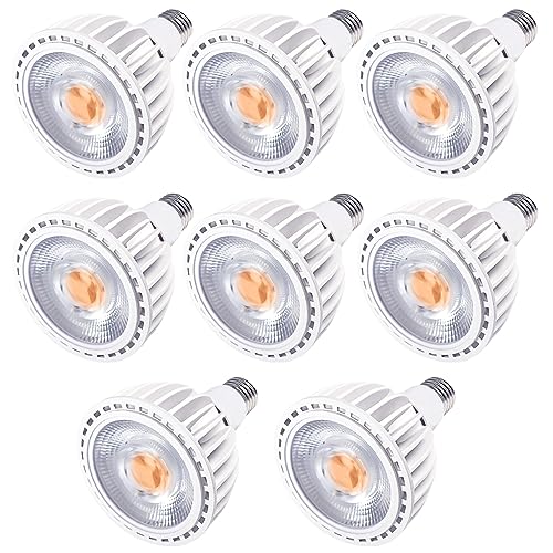 TPMAFF 8 Pack PAR30 Spotlight LED Bulb 35 Watt COB (300 Watt Equivalent) 3500 Lumens Flood Light Bulbs, Non-Dimmable, AC 100V-277V, E26/E27 Base Recessed Light Bulbs