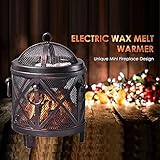 Dicimi Wax Melt Warmer,4-in-1 Electric Wax Melter,Oil Burner,Fireplace Wax Warmers, for Home Office Bedroom Aromatherapy Present and Decorations (Bronze, Fireplace Stove)