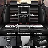 JIAMAOXIN Seat Covers for Volvo XC40 2019-2025 Car Seat Covers Full Set 5 Seats Waterproof Faux Leather Car Seat Cushion Protector Compatible Airbag (Black & Red)