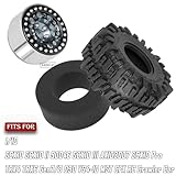 ARRCat RC 1.9 Beadlock Wheels and Tires for 1/10 SCX10 SCX10 II 90046 SCX10 III AXI03007 SCX10 Pro TRX4 TRX6 Gen7/8 D90 VS4-10 RC Crawler Car,Aluminum 1.9 Beadlock Wheel Rims and Tires,Titanium