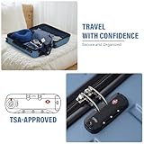 Coolife Luggage Set Suitcase 3 Piece Luggage Set Carry On Travel Luggage TSA Lock Spinner Wheels Aluminum Corner Protectors Hard Shell Lightweight Luggage Set