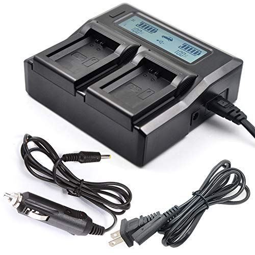 Surpassed LCD Dual Fast Battery Charger for Sony NP-FV30, NP-FV50, NP-FV50A, NP-FV70, NP-FV70A, NP-FV100, NP-FV100A InfoLithium V Series Rechargeable Li-ion Batteries