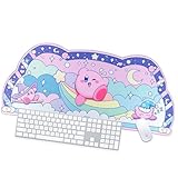 BelugaDesign Dreamy Bubble Desk Mat | Large Pastel Rainbow Anime Star Pink Purple Mousepad | Cute Kawaii Gaming PC Laptop Mat | Cotton Candy Wizard Ball Keyboard Protector | Office Home Decor Blotter