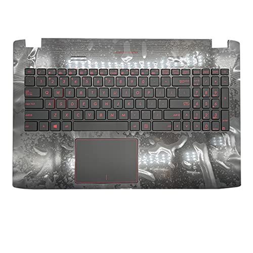 REMSEY New Palmrest W/Backlit Keyboard Touchpad Compatible for Asus ROG GL552V GL552VX GL552VL GL552VW ZX50V ZX50J FX50 Kindly