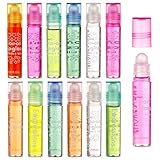 Expressions 12pc Roll On Lip Gloss Set with Carrying Case, Glossy Lip Make-up for Kids and Teens - Fruity Flavors, Non Toxic, Kid Friendly, Party Gift, Best Friends