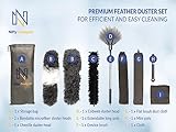 Nifty Gadgets Feather Duster Set - Premium Quality Microfiber Cleaning Brushes with Extendable Handle for Dusting - Reusable, Bendable Dusters, Washable Lightweight