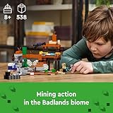 LEGO Minecraft The Badlands Mineshaft Video Game Toy, Mining Exploration Set with Minecraft Minifigures, Birthday Gift for Boys and Girls, Action Packed Minecraft Toy for Kids Ages 8 and Up, 21263