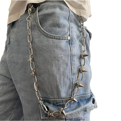 PINKPIN Rivet Pocket Watch Chains Wallet Chain Biker Keychain Pants Punk Trouser Hip Hop For Men Women