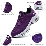 Air Shoes for Women Running Tennis Shoes Breathable Jogging Walking Athletic Shoes Fashion Sneaker Purple 7.5