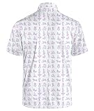 Funny Golf Shirts for Men Crazy Funny Golf Polo Shirt Fun Hawaiian Golf Polos Funny White L