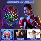 2025 Smart Music Boxing Machine for Kids and Adults, LED Wall-Mounted Bluetooth Training System with Boxing Gloves, Home Workout Equipment for Fitness and Stress Relief