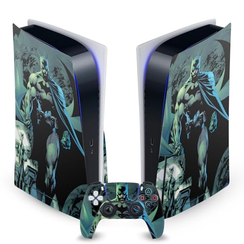 Head Case Designs Officially Licensed Batman DC Comics Hush Costume Logos And Comic Book Vinyl Faceplate Gaming Skin Decal Compatible With Sony PlayStation 5 PS5 Disc Console & DualSense Controller