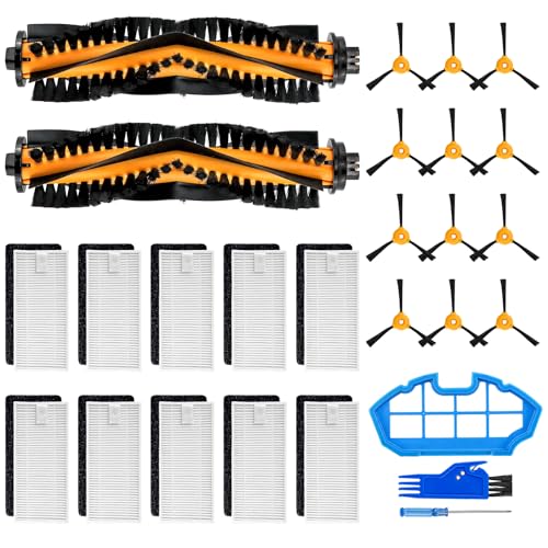 N79 N79S Replacement Parts for Ecovacs Deebot, N79 N79S DN622 500 N79W N79SE Yeedi K600 K700 Accessories Kit, Hepa Filters Main Brushes Primary Filter Side Brushes LUXRILIX