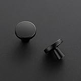 Ravinte 25 Pack Drawer Pulls 1-1/4 Inch Kitchen Cabinet Knobs Solid Round Dresser Drawer Knobs Matte Black Dresser Knobs Drawer Knobs Simple Cabinet Hardware for Cupboard Drawer Pulls