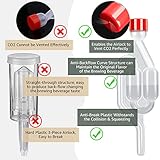 Dbgogo S-Shape Brewing Airlock Kit, 5 Pack Homebrew Airlocks for Fermenting with Airlock Grommets, Carboy Stoppers, CO2 Venting Hole Dust Caps & 2 Brewing Aquarium Thermometer Stickers