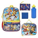 Paw Patrol Heroes Nickelodeon Cartoon 5-Piece Backpack accessories Set for boys