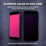 EGKimBa Privacy Screen Protector compatible with iPhone SE 2022 3rd / SE 2020 2nd / 8/7, 4.7 inch Gradient Colorful Electroplated Anti-Spy Anti-Blue Light Easy Installation Tempered Glass