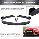 x xotic tech Front Bumper Lip Spoiler + Side Skirt Splitter + Rear Bumper Lip Wrap Splitter Canard Car Body Kits + Black Adjustable 8"-11" Support Rods Compatible with Volkswagen Jetta Passat