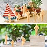 Namalu 30 Pcs Miniature People 1: 25 Scale Model Trains Architectural Sitting and Standing People Diorama Figures Unpainted Mini People Figures for Scale Model Train Miniature Scenes Decoration