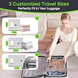 Vacbird Travel Vacuum Storage Bags with USB Electric Pump, 15 Pack Compression Travel Packing Bags for Luggage and Suitcase, Carry-on Size Space Saver for Clothes and Clothing