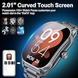 Curve Military Smart Watch for Men(Answer/Make Call), 2.01" Smartwatch with Heart Rate/Sleep Monitor, Fitness tracker with 120+ Sports Modes IP68 Waterproof Fitness Watch for Android iOS (2 Straps)