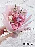 Mini Dried Flower Bouquet Car Air Freshener Vent Clips Auto Interior Accessories Decoration Pink Flower Gifts for Her