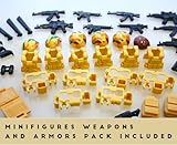 Military Base Army Building Blocks Sets with Guns Weapons Armor Accessories Pack for Soldiers Minifigures Compatible with Lego