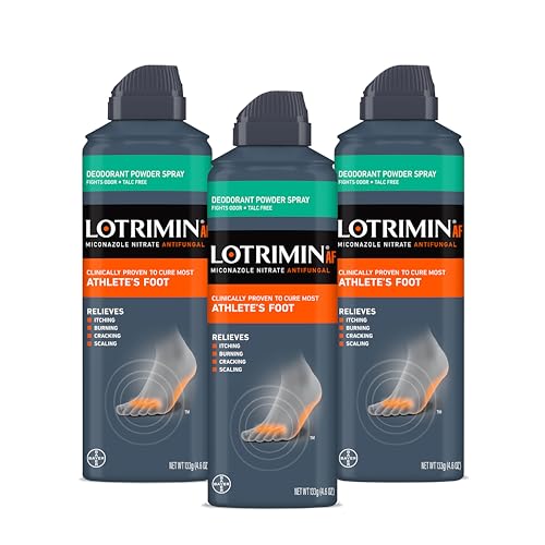 Lotrimin Athlete's Foot Deodorant Antifungal Powder Spray, Miconazole Nitrate 2%, Clinically Proven Effective Antifungal Treatment of Most AF, Jock Itch & Ringworm, 4.6 Ounce (Pack of 3)
