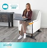 Stander Wonder Tray, Adjustable Swivel TV Tray Table, Large Laptop Desk, Couch Desk, Side Tables & Gaming Desk, Portable Tray for Eating on Couches, Chairs, Recliners, Black Base with Black Tray