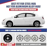 AUTOFREE 16” Silver Hubcaps Fit for 2007-2012 Nissan SENTRA, Bolt-On Installation Wheel Rim Covers, Set of 4 PP Material Hub Caps - 16 Inch Silver Lacquer 4-Pack