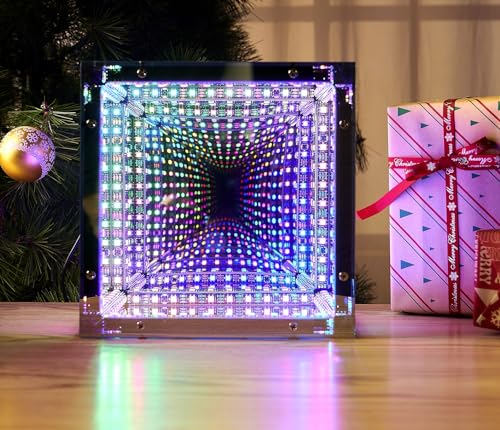 Mdkave 7.88Inch Dynamic Box, Infinite Cube Light, Tesseract Cube Lamp Decoration Room and Game Room, Full of Technology and Surprise, Hypercube Game Lights for Birthday Gifts