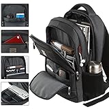 Laptop Backpack,Business Travel Anti Theft Slim Durable Laptops Backpack with USB Charging Port,Water Resistant College Computer Bag for Women & Men Fits 15.6 Inch Laptop and Notebook - Black